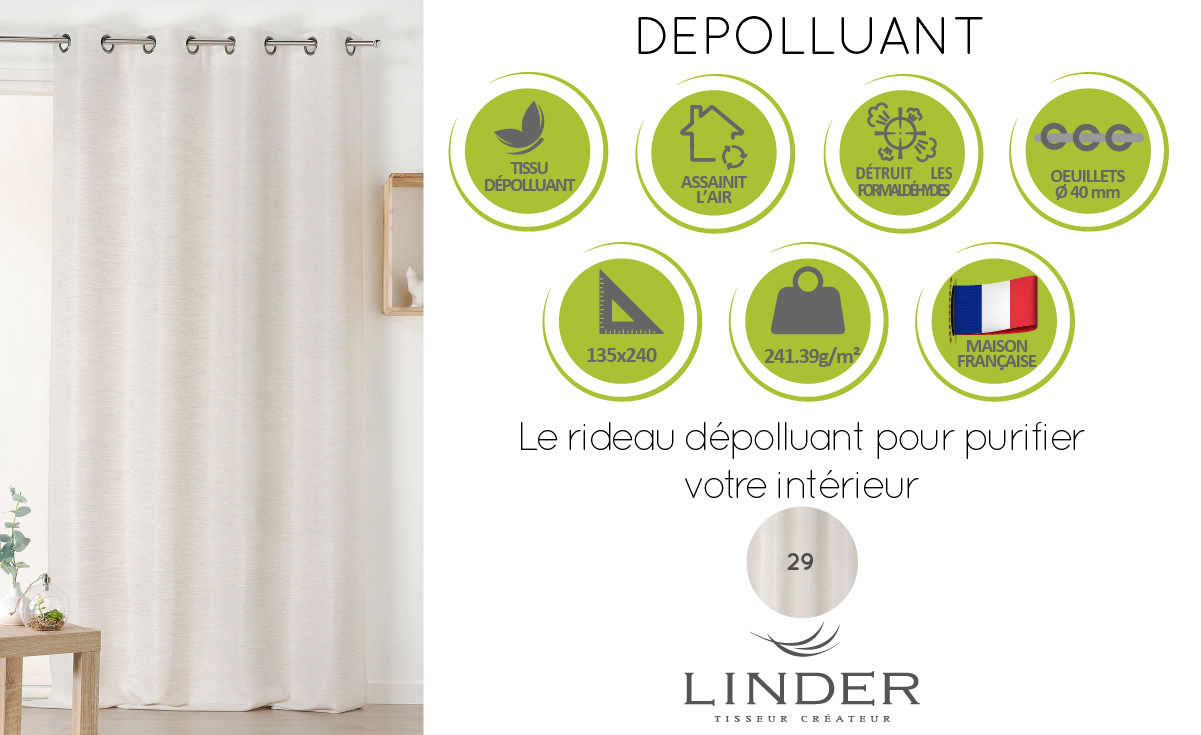 Rideaux dépolluant Linder