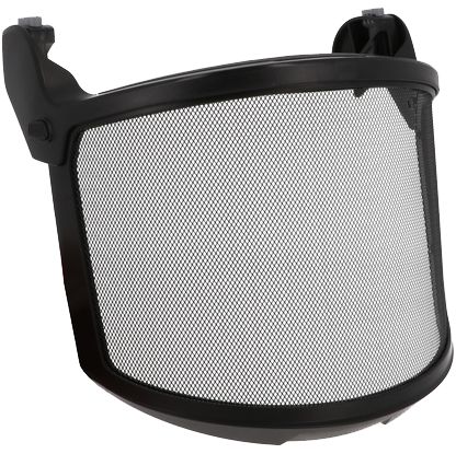 visière de protection grillagée