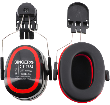 Serre-tête antibruit 24,9dB pour casque de protection - Singer SHELLY1