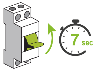 Remettre l'alimentation 8 secondes