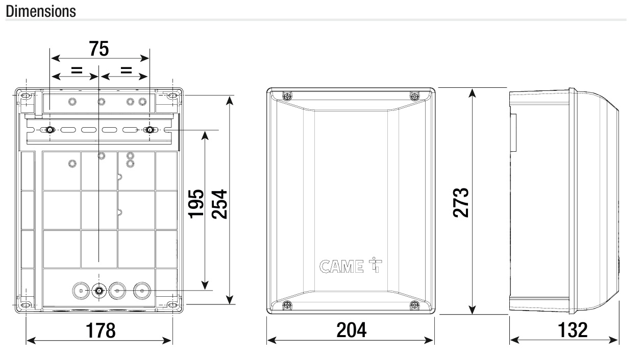 Dimensions Came 801QA-0110
