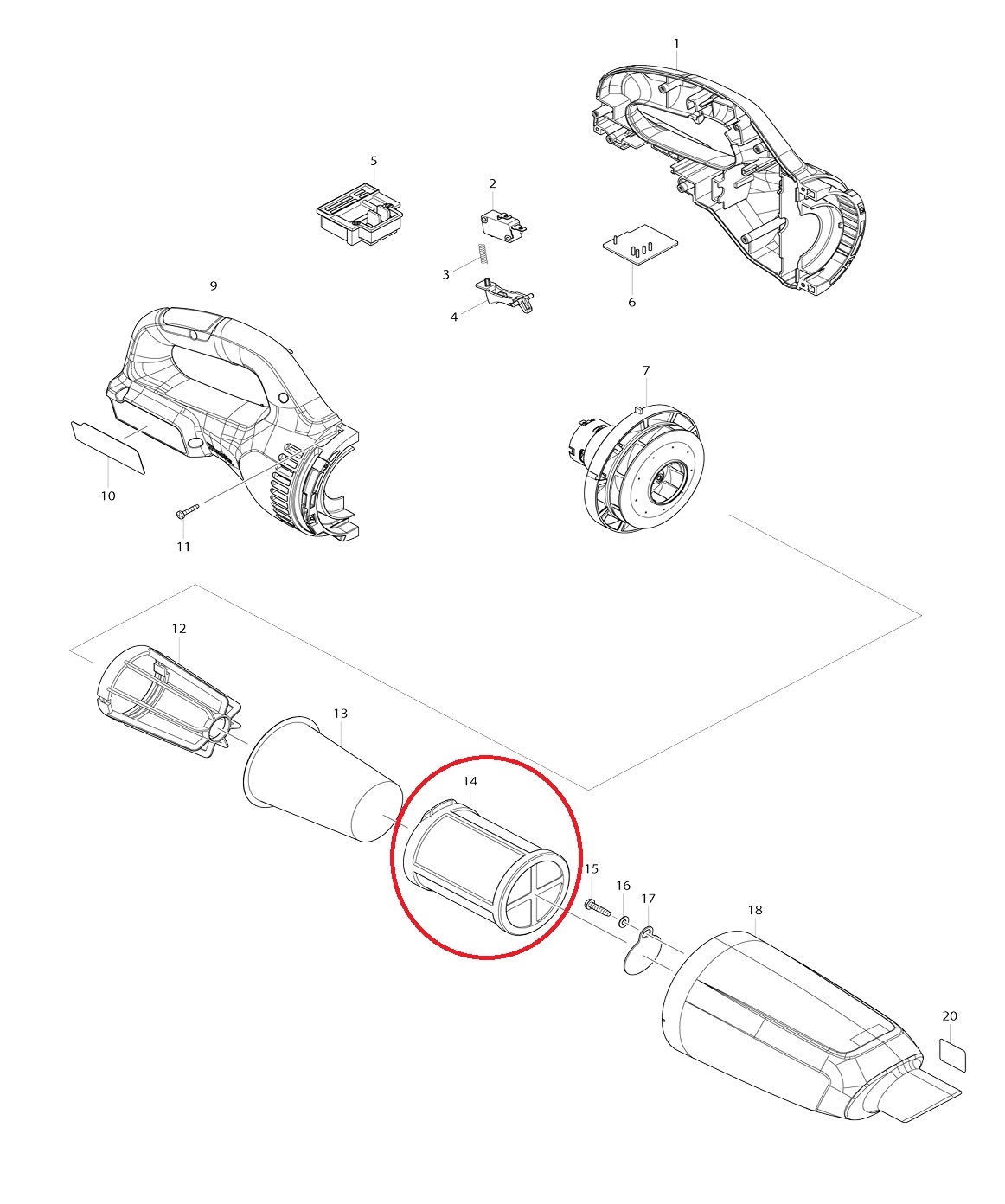 Préfiltre Makita 4131K6-6