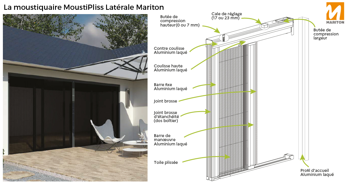Moustiquaire Mariton Moustipliss Latérale