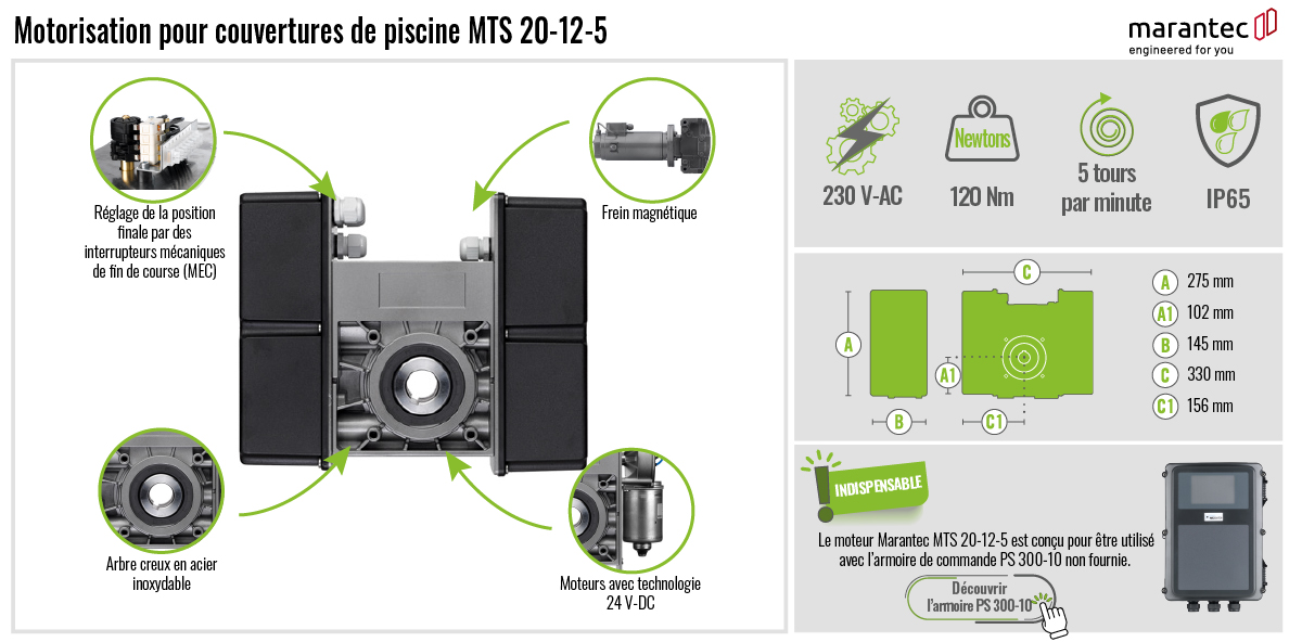 moteur de couverture de piscine