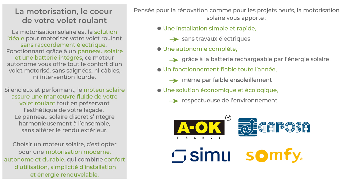 Volet roulant solaire