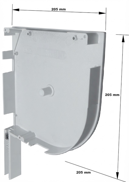 Dimensions flasques arrondies 205 mm