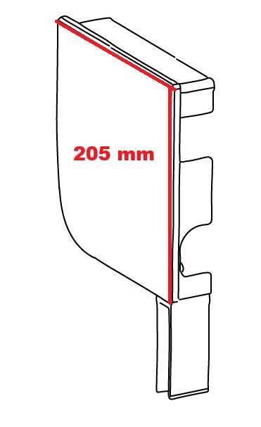 Flasque arrondie 205 mm