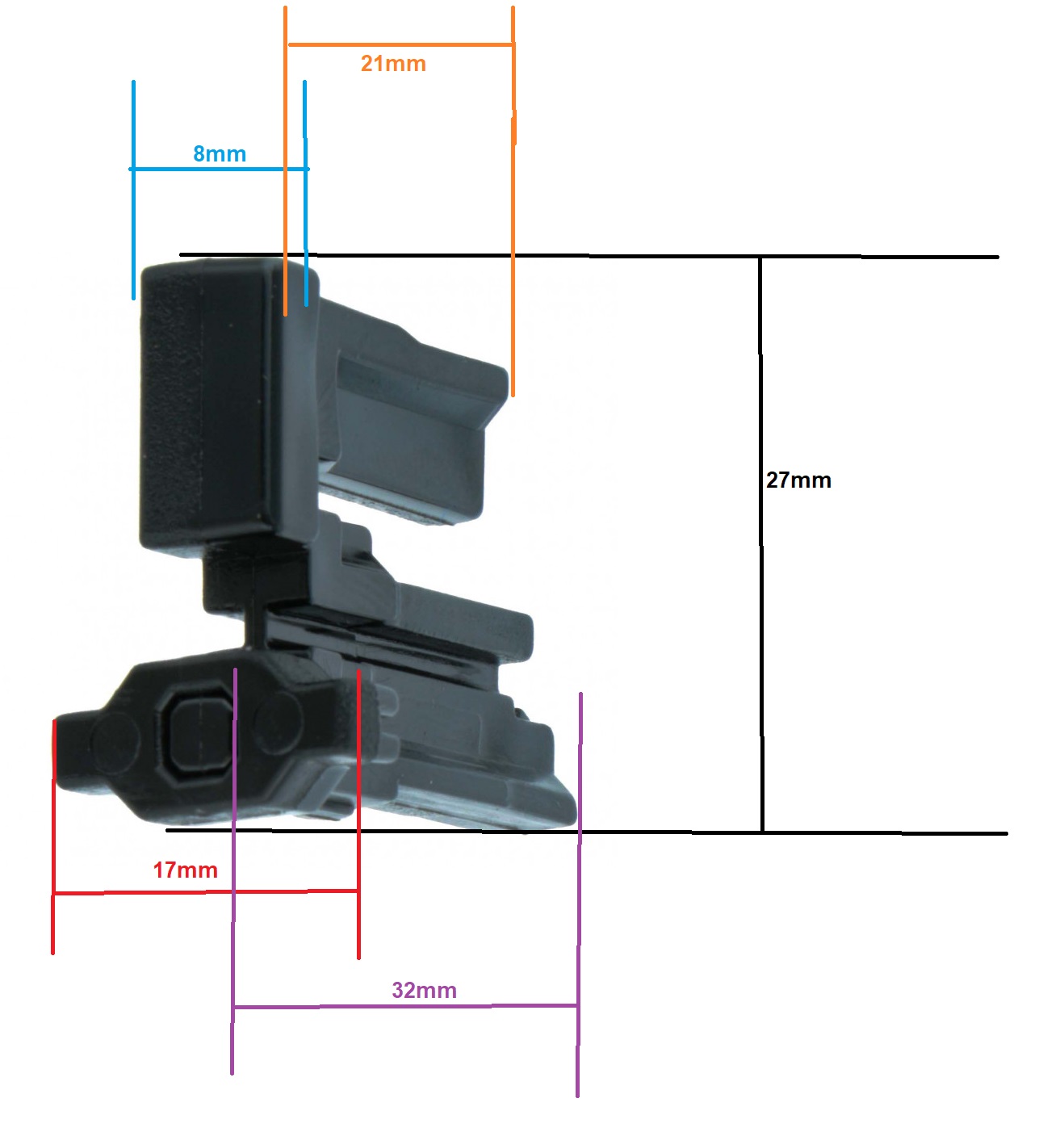 Dimensions de la butée