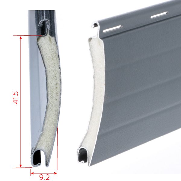 Tablier volet roulant grande largeur aluminium lames 42 mm renforcées