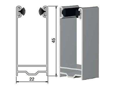 Entonnoirs Volet Roulant 53x22mm - Paire Blanc - Pour Rails De Guidage