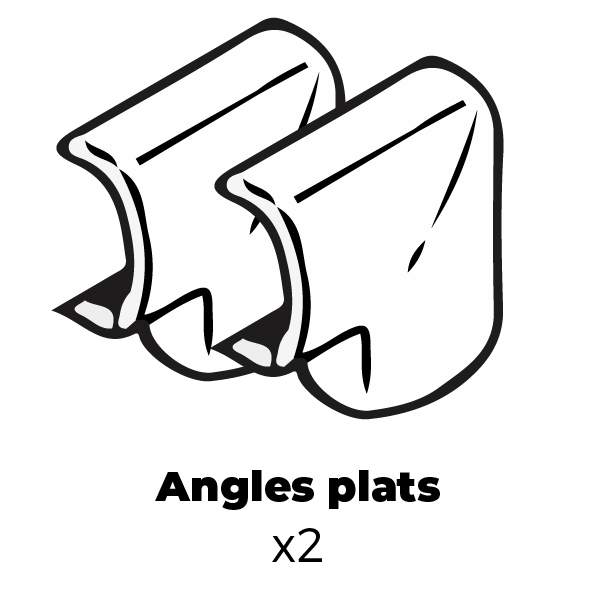 Angle plat x2