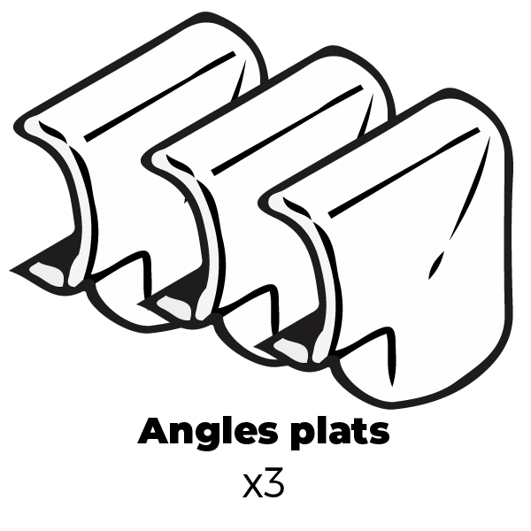 Angle plat x3