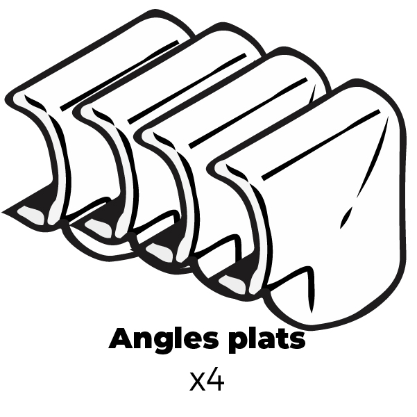 Angle plat x4