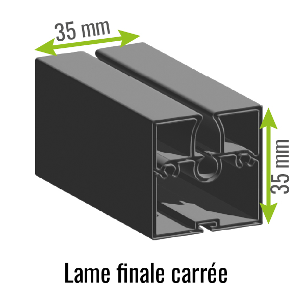 lame finale carrée 35x35mm