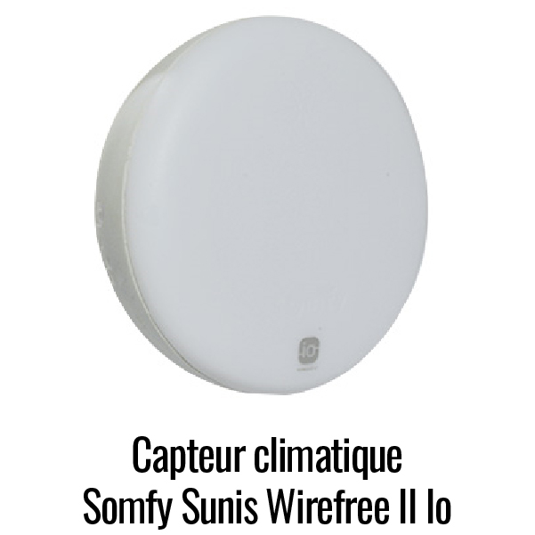 Capteur climatique Somfy Sunis wirefree II Io