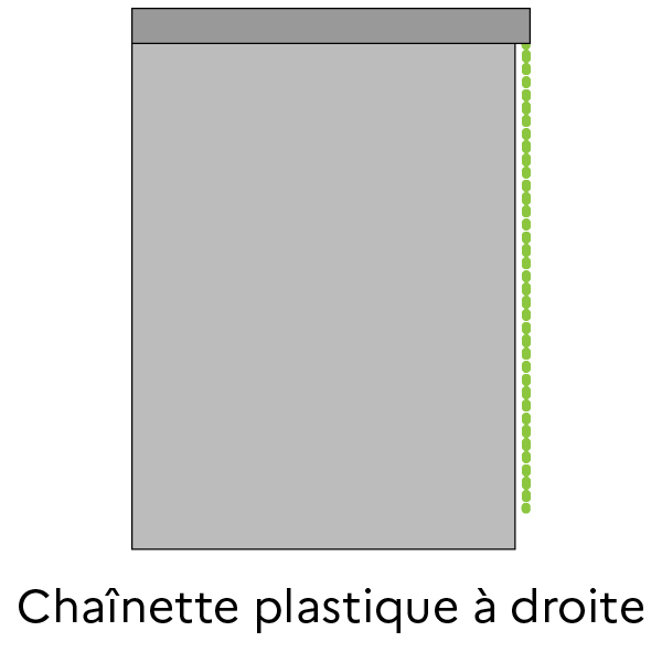 Chainette plastique à droite
