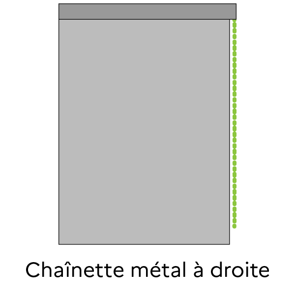 Chainette métal à droite