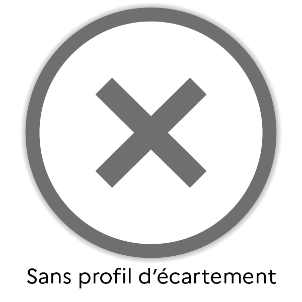 Sans profil d'écartement