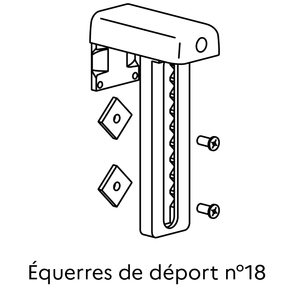 Équerres de déport n°18