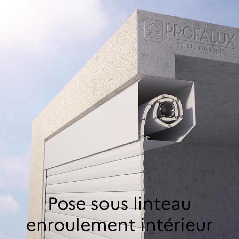 Pose sous linteau - enroulement intérieur