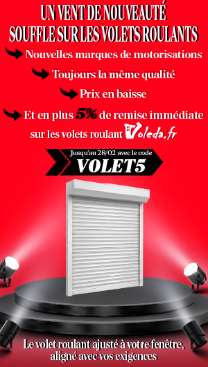 Baisse de prix sur les volets roulants en Février 